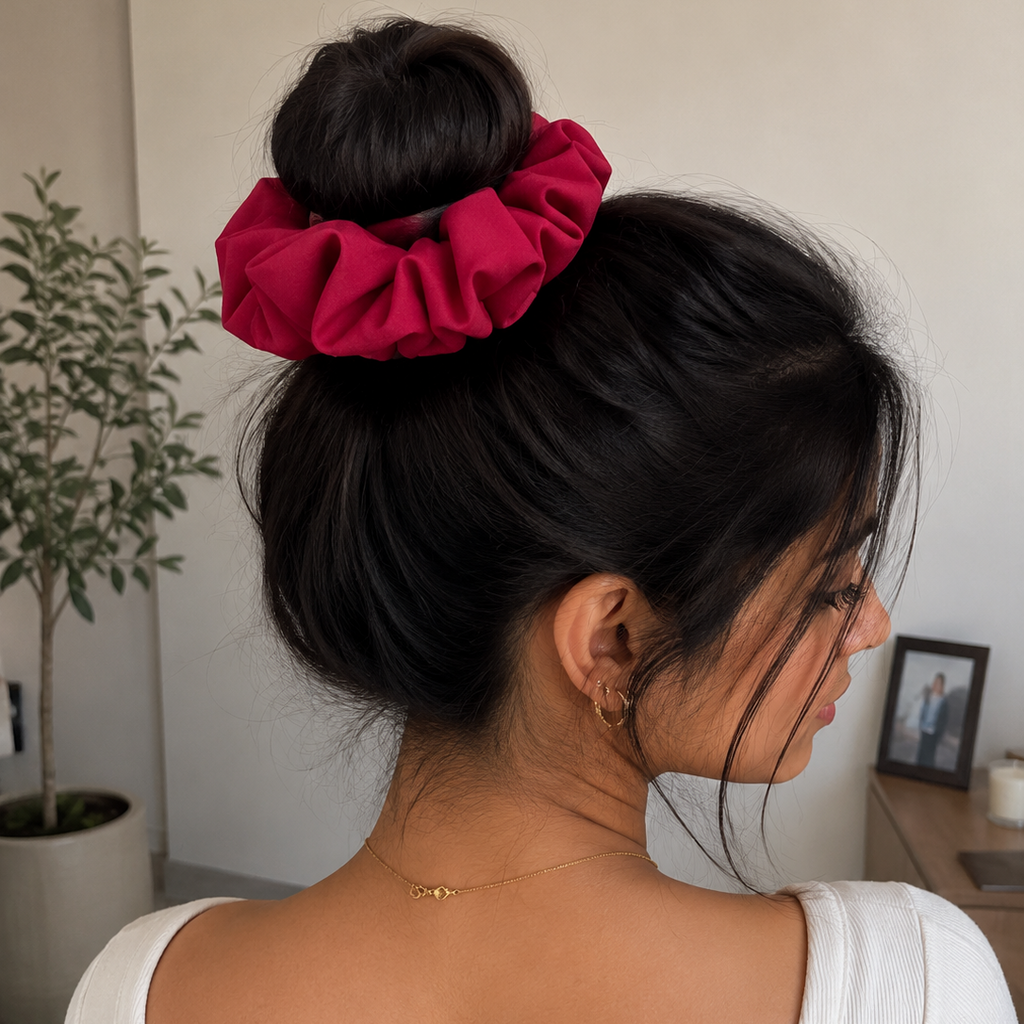 Bloody Maroon Scrunchie